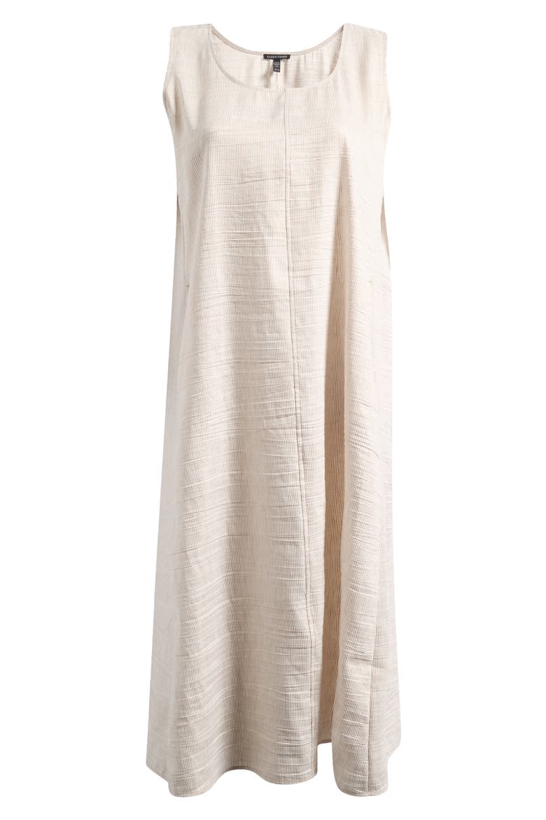 Scoop Neck Linen Blend Shift Dress, Alternate, color, WHEAT