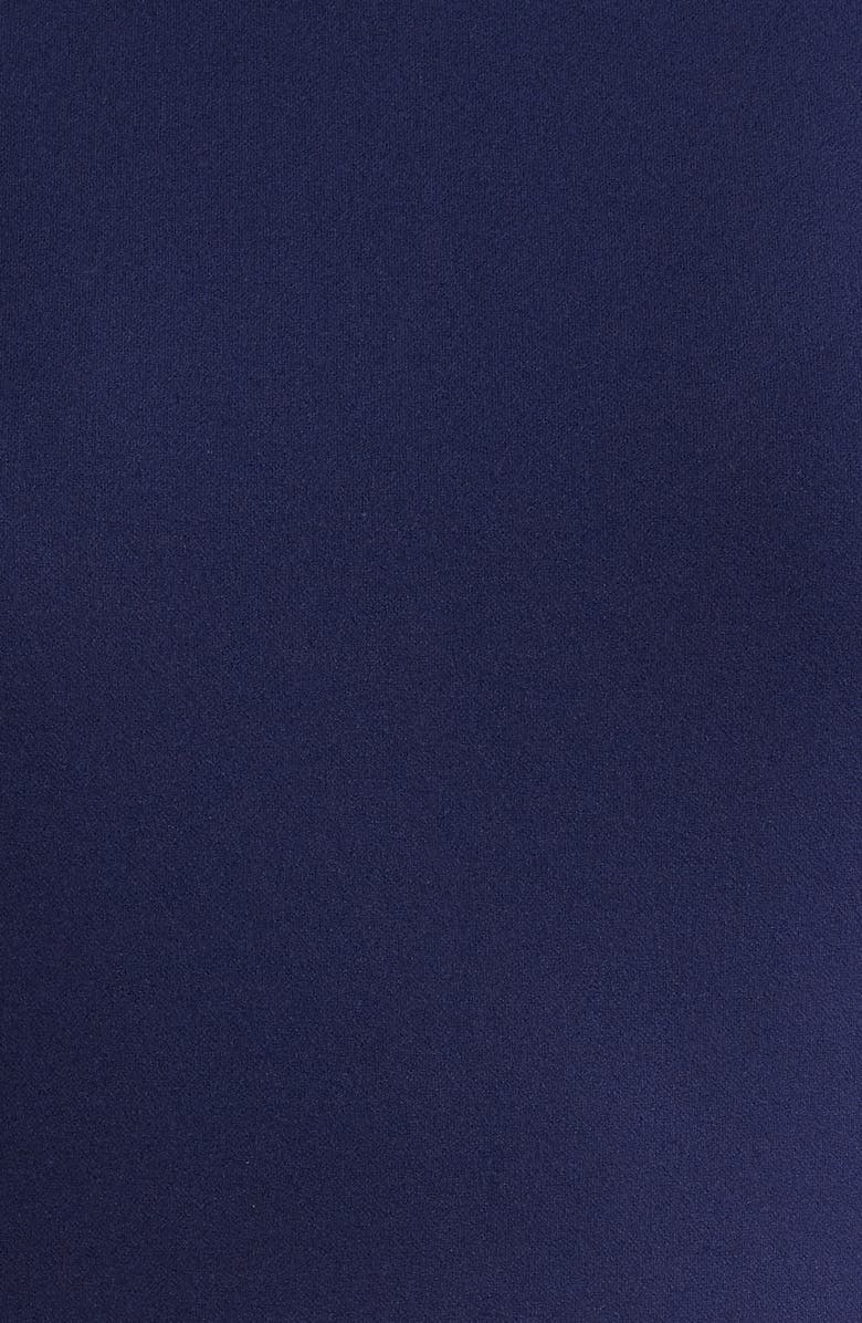 Anne Klein Sleeveless Cool Crepe Fit & Flare Dress, Alternate, color, Deep Navy/ White Dove