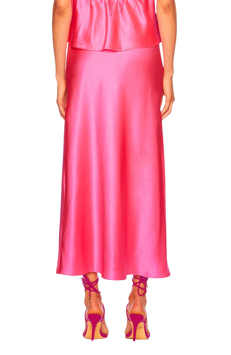 Susana Monaco Bias Cut Silk Slip Skirt, Alternate, color, Shocking