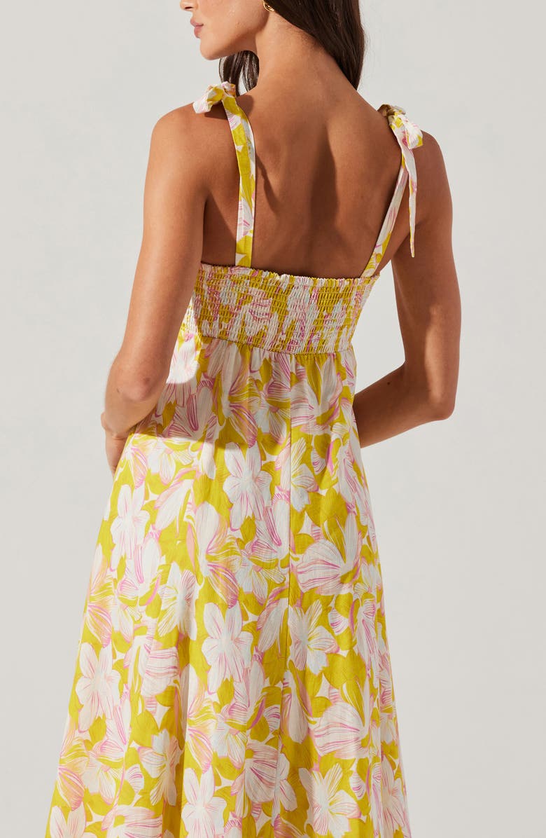 ASTR the Label Shiann Floral Cotton Sundress, Alternate, color, Yellow Multi Floral