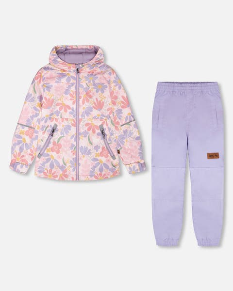 Two-Piece Mid-Season Flower Outerwear Set (Toddler, Little Kid & Big Kid)