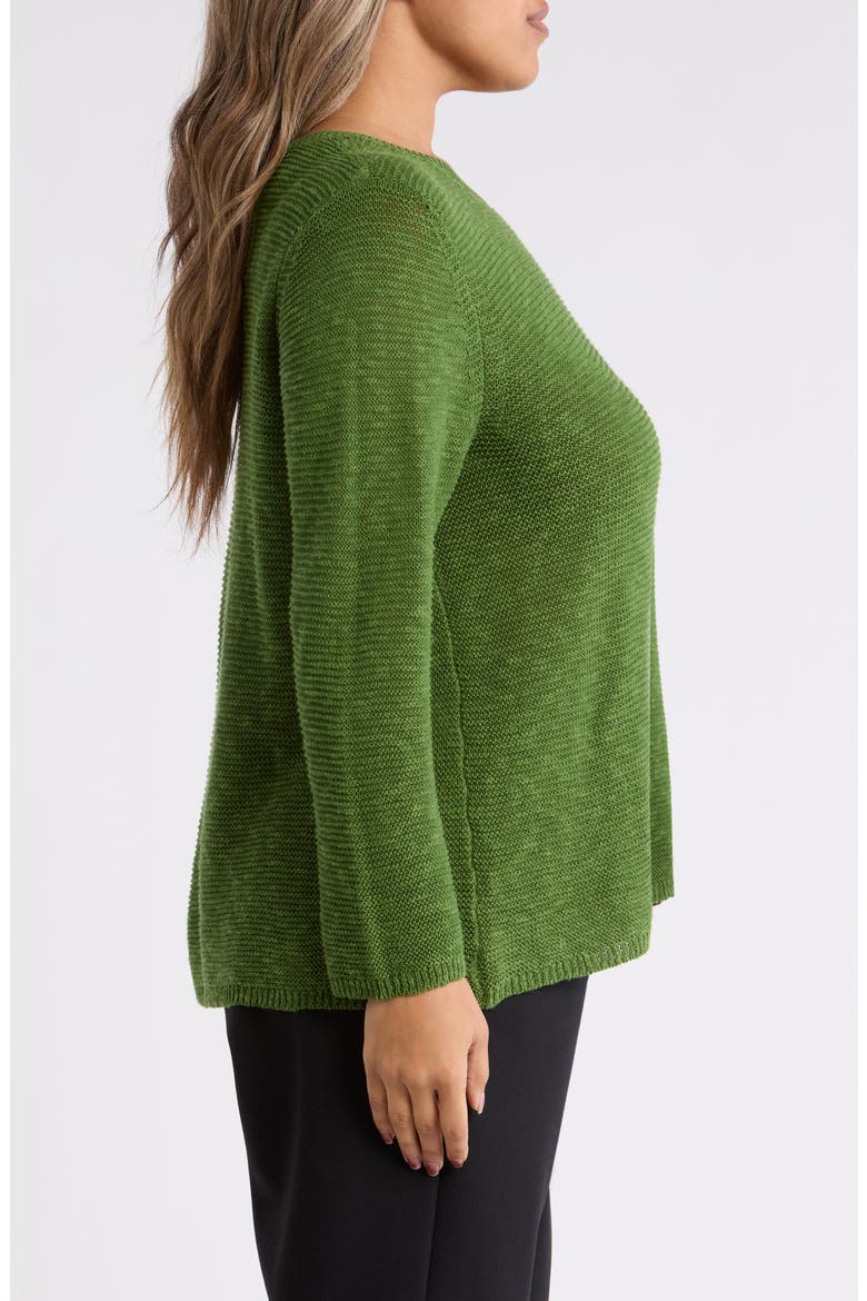 Organic Linen & Organic Cotton Crewneck Sweater, Alternate, color, FIELD