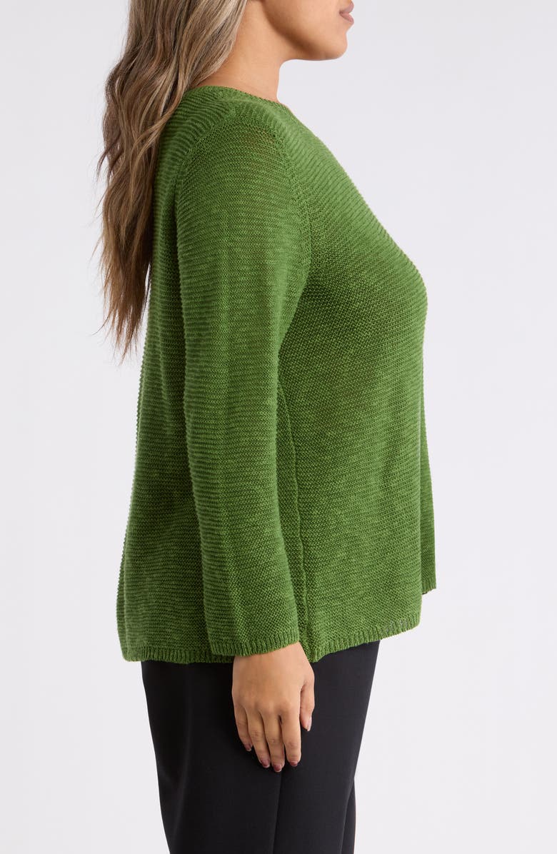 Eileen Fisher Organic Linen & Organic Cotton Crewneck Sweater, Alternate, color, Field