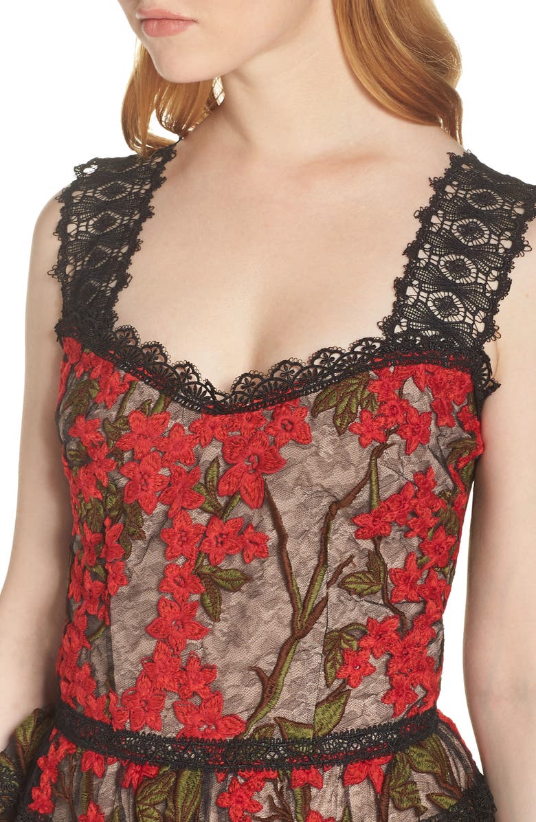 Bronx and Banco Elsa Sleeveless Lace Fit & Flare Dress, Alternate, color, 