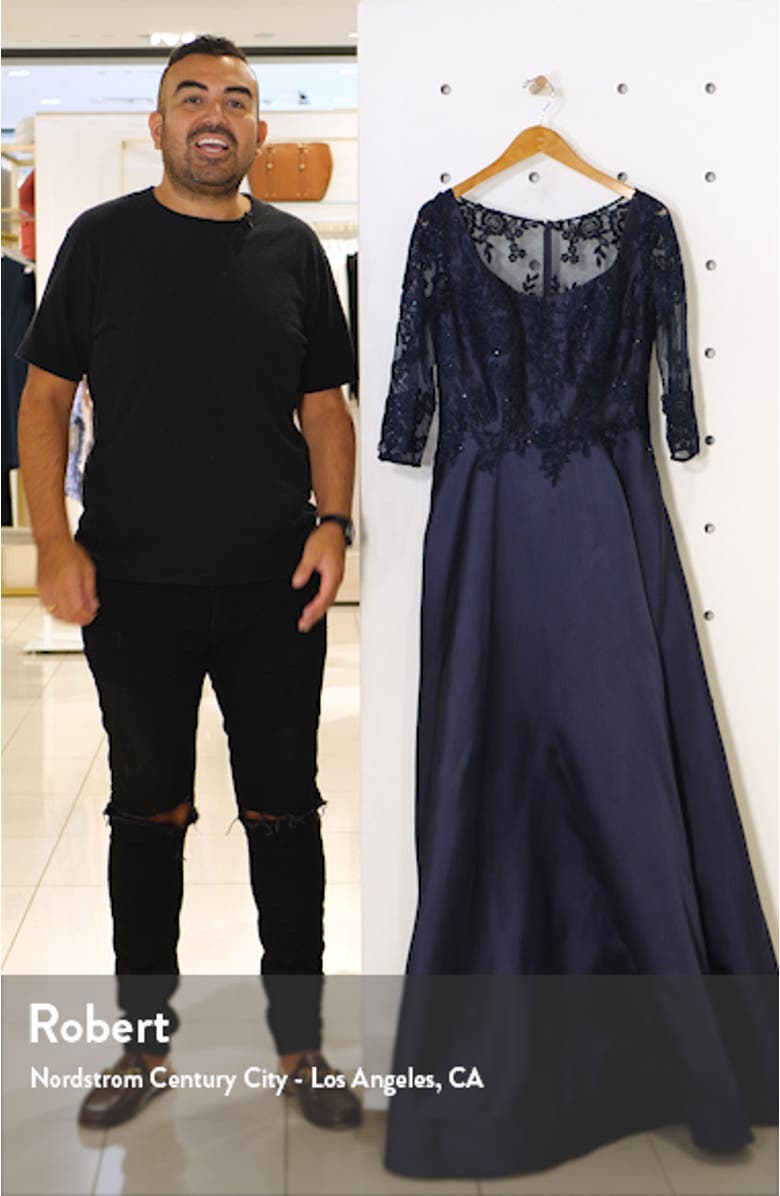 Lace & Mikado A-Line Gown, sales video thumbnail