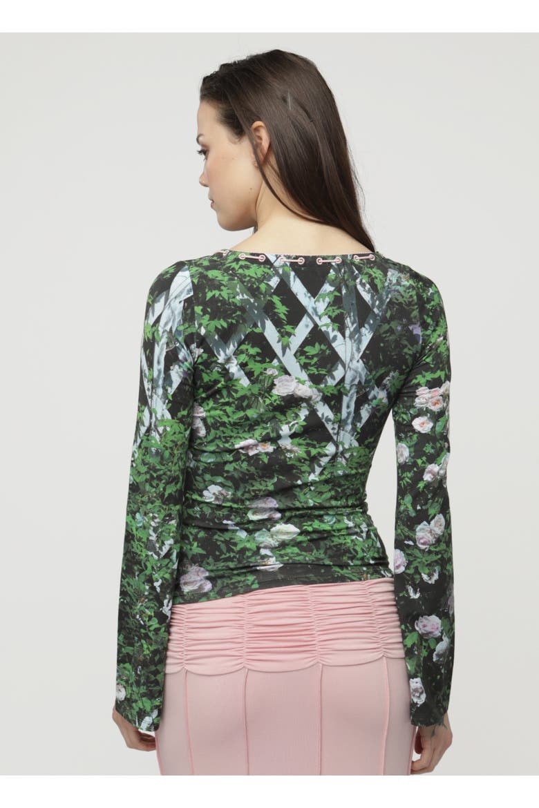 Yvette Long Sleeve, Alternate, color, Leafy Rose Trellis