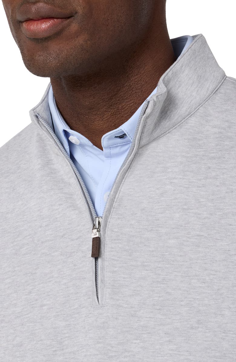 Mizzen+Main KPI Quarter Zip Pullover, Alternate, color, Light Gray Heather