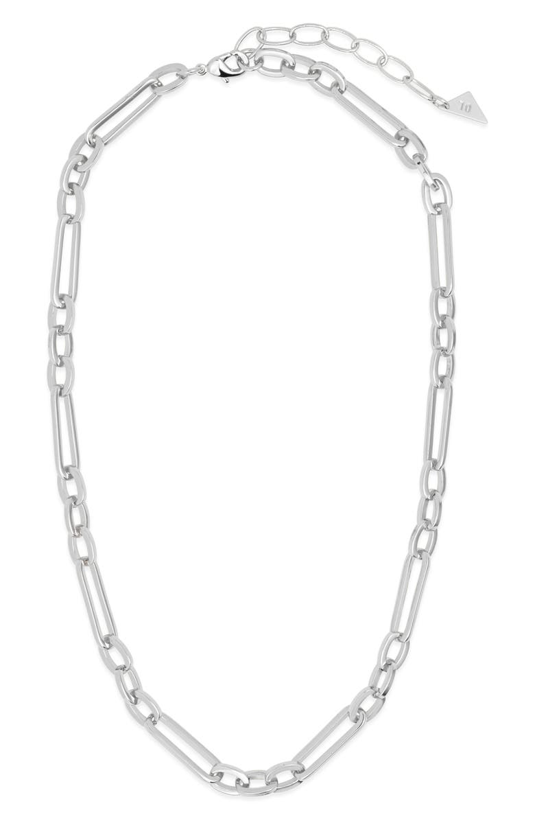 Sterling Forever Carmen Chain Necklace, Main, color, Silver