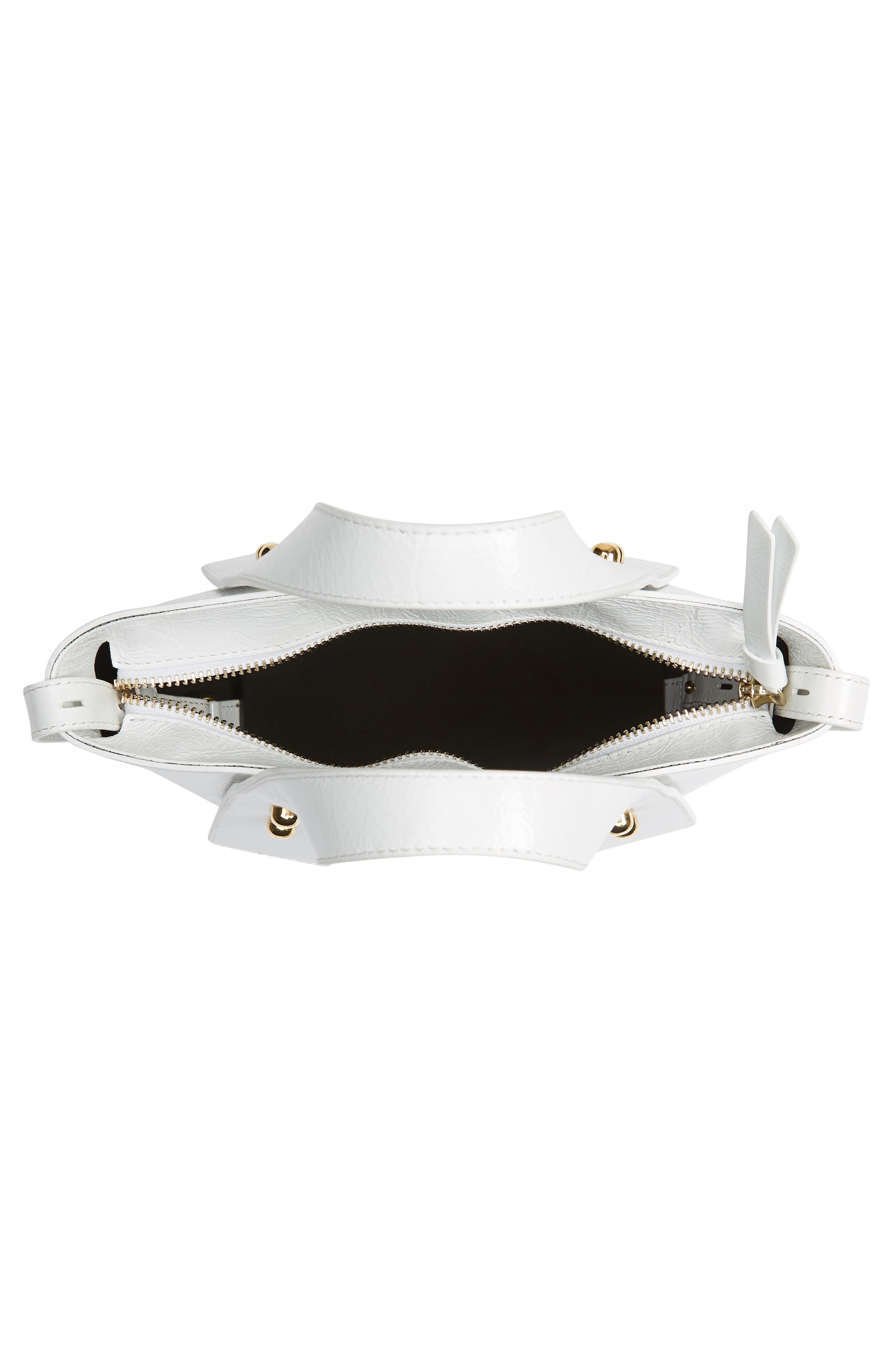 Mini Les Second Leather Crossbody Bag, Alternate, color, BLANC