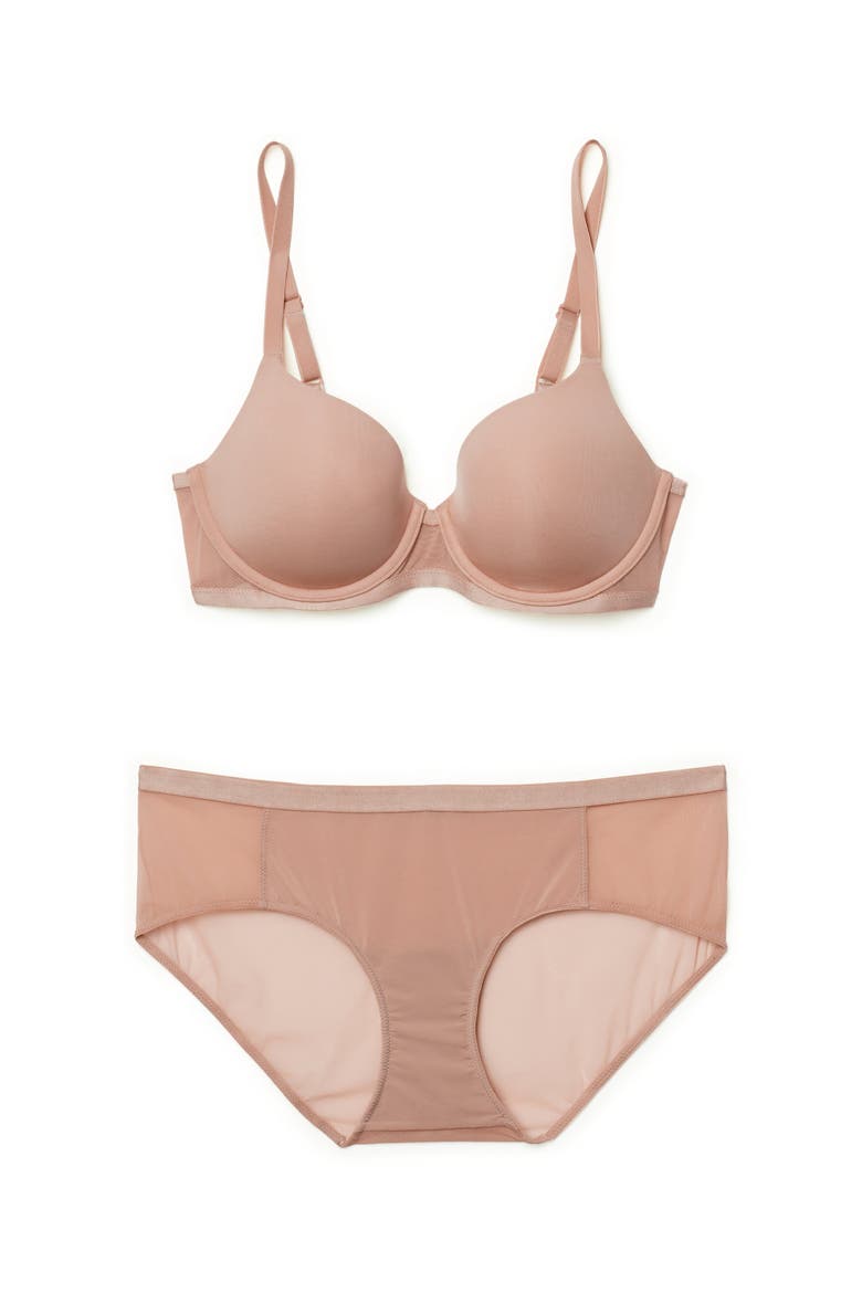 Fallon Contour Full Coverage Bra, Alternate, color, Medium beige