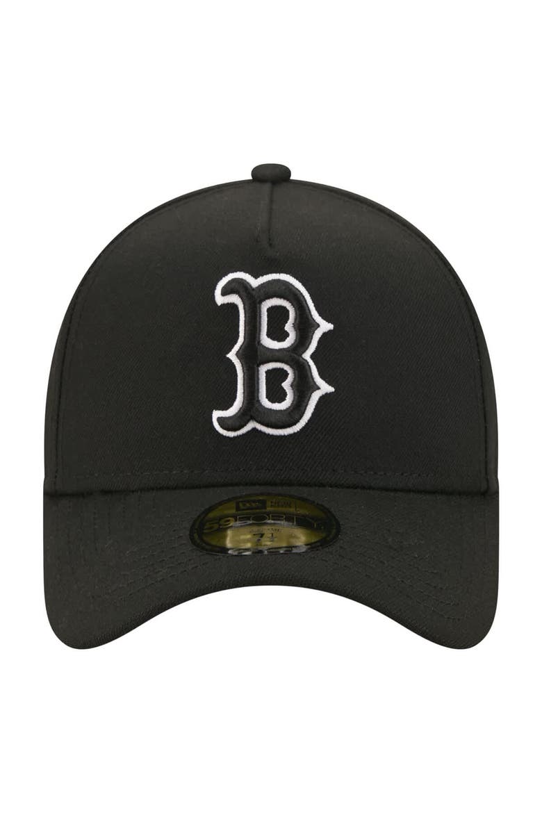 Men's New Era  Black Boston Red Sox A-Frame 59FORTY Fitted Hat, Alternate, color, Black