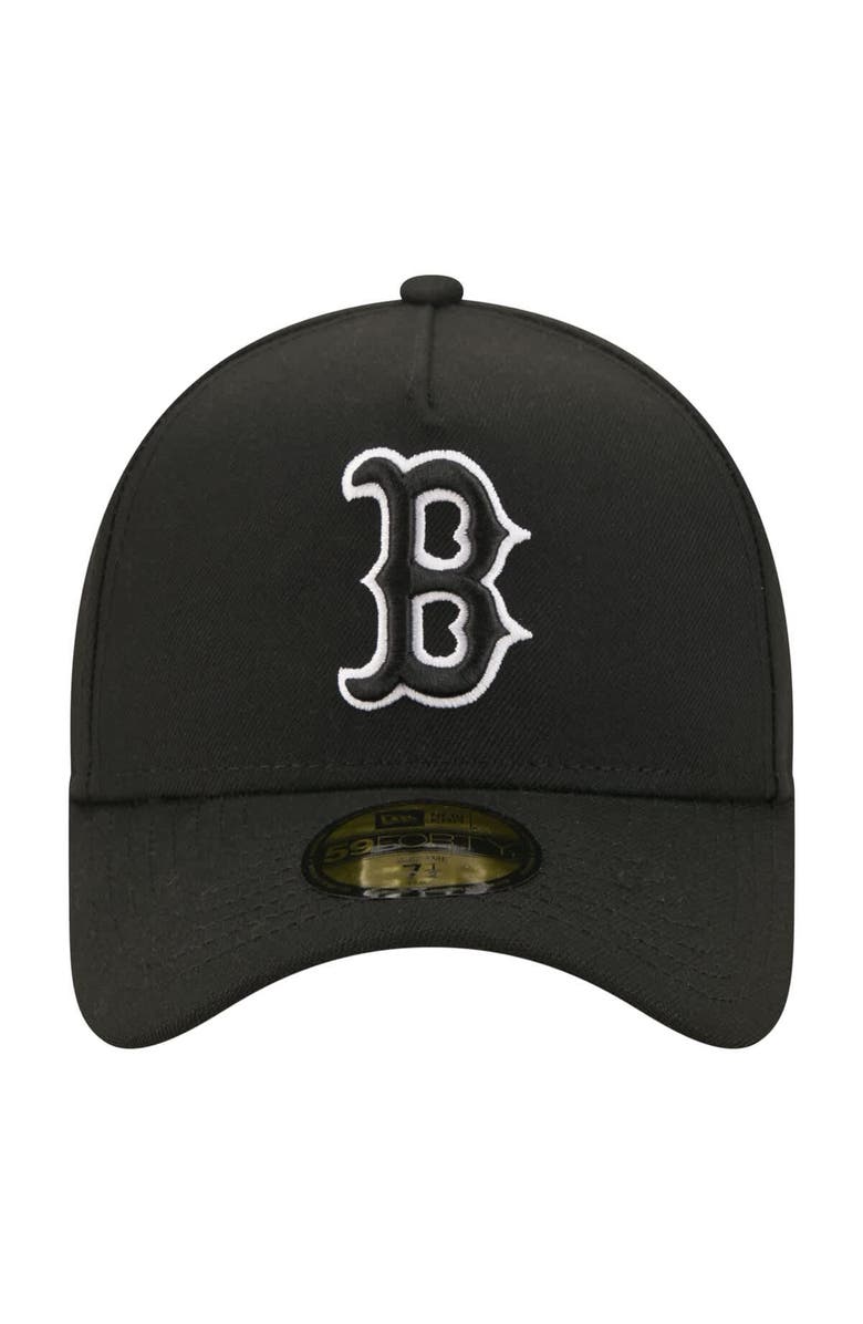 New Era Men's New Era Black Boston Red Sox A-Frame 59FORTY Fitted Hat, Alternate, color, Black
