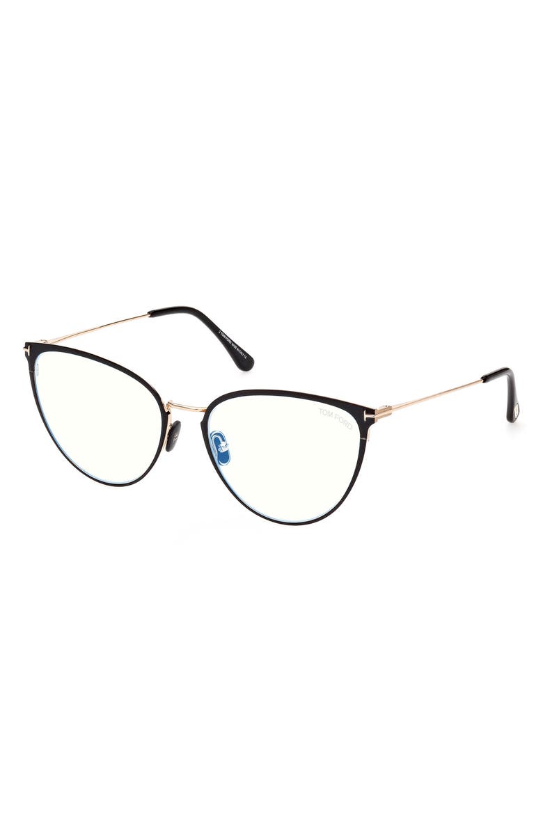 TOM FORD 56mm Blue Light Blocking Glasses, Alternate, color,