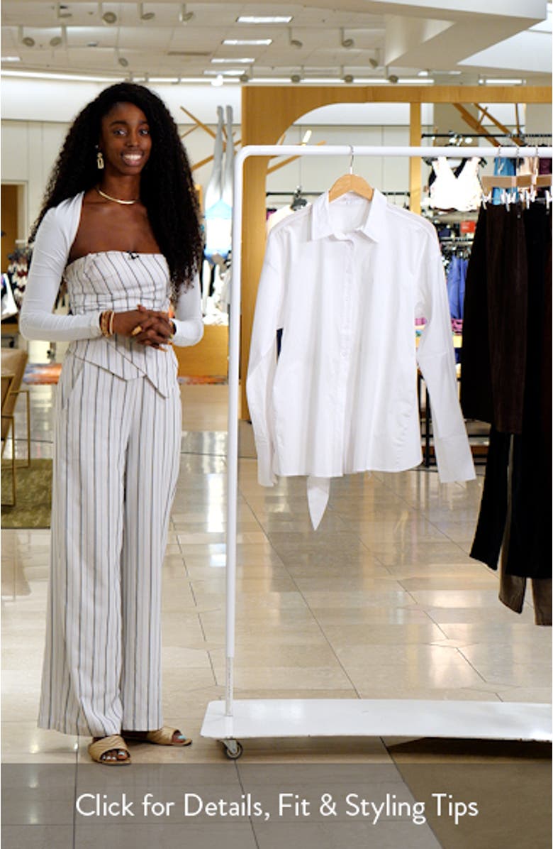 Tie Back Poplin Shirt, sales video thumbnail