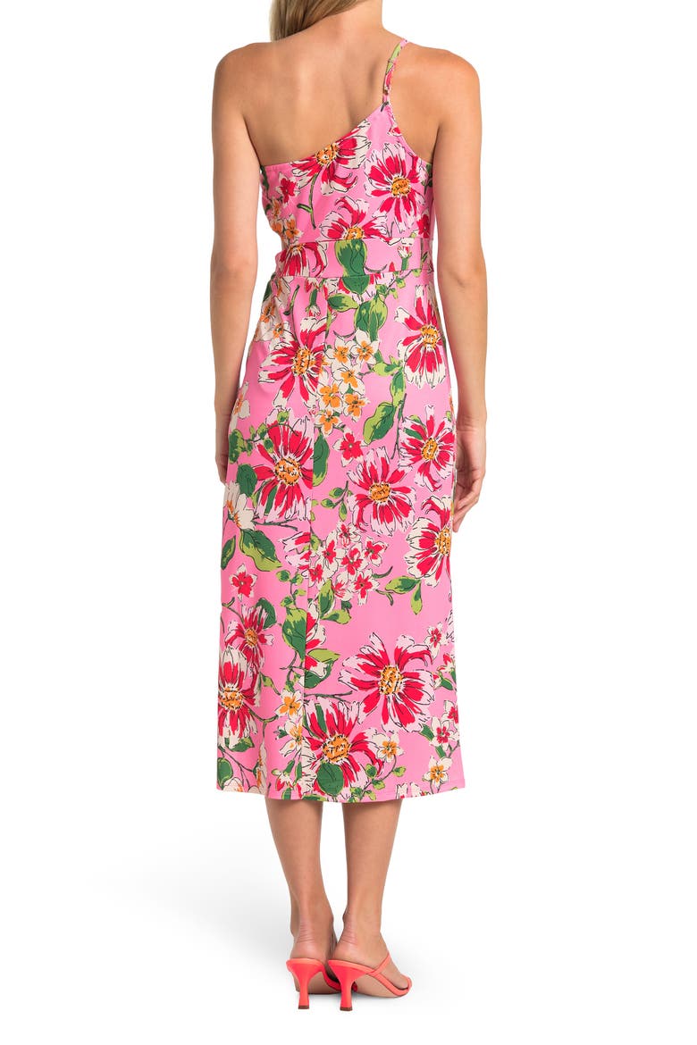 One Shoulder Bodycon Dress, Alternate, color, PINK FLORAL