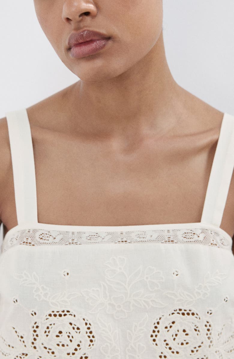 MANGO Embroidered Tank, Alternate, color,
