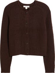 Treasure & Bond Rolled Crewneck Cardigan