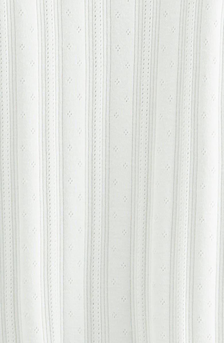 Nordstrom Pointelle Ruffle Romper, Alternate, color, Green Hush