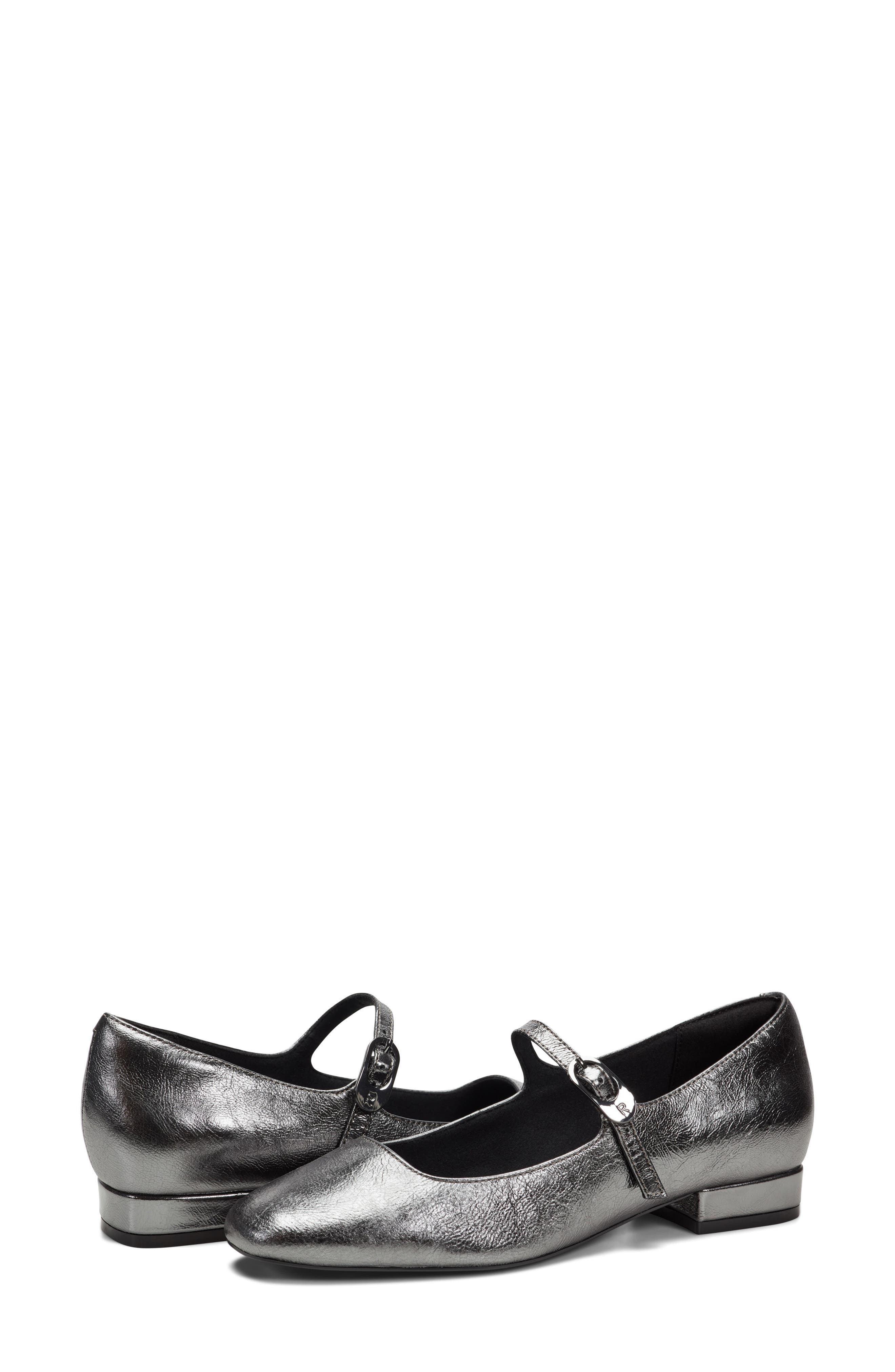 Niya Mary Jane Flat, Alternate, color, PEWTER