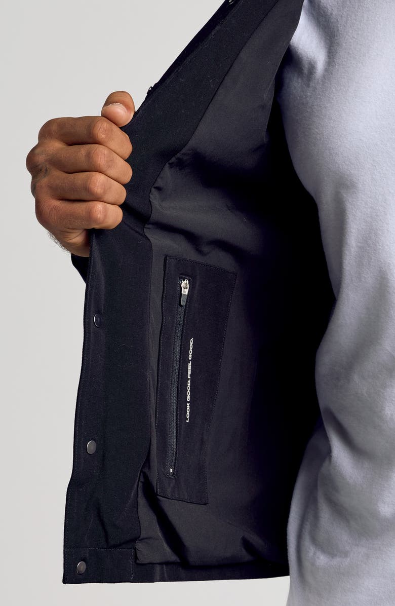 True Classic Water Repellent Coach's Jacket, Alternate, color, Black