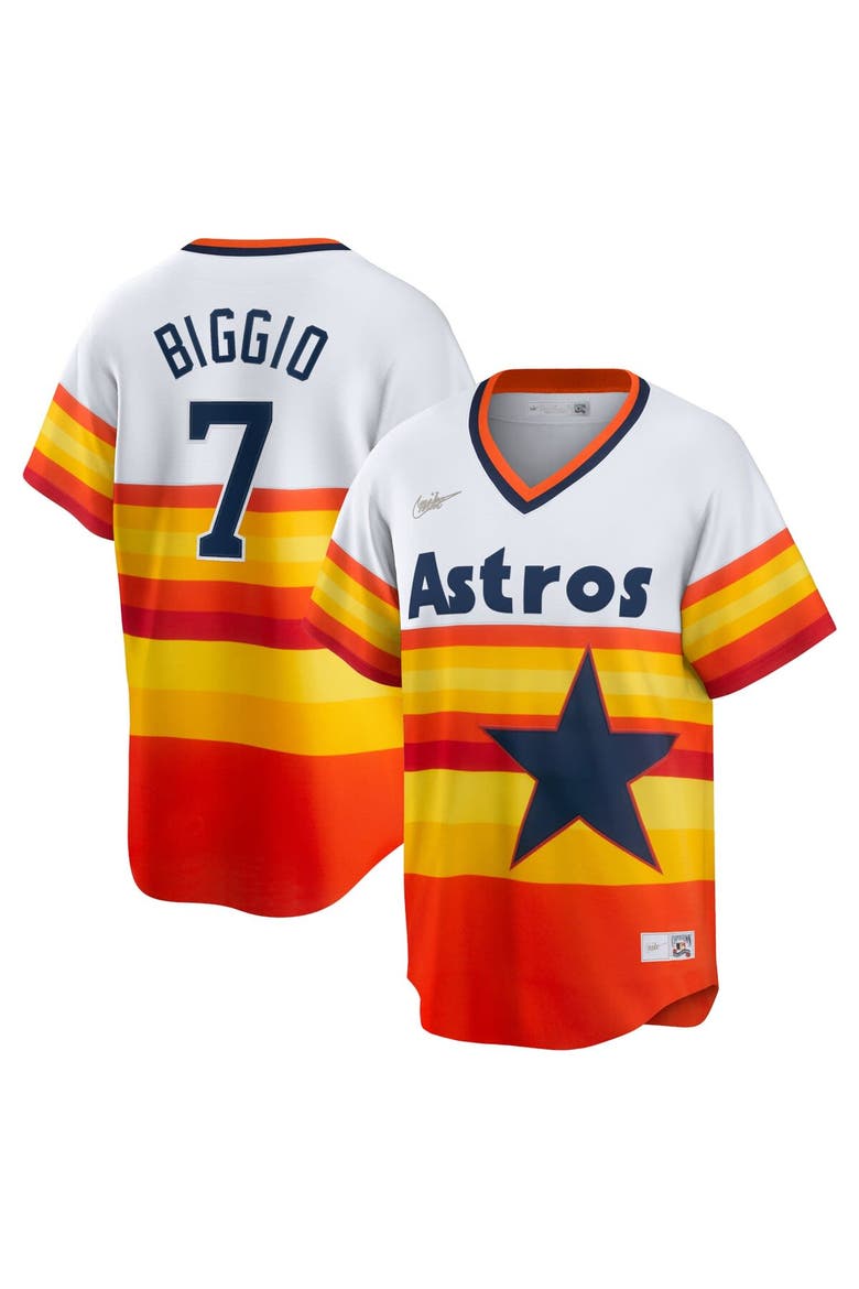 Men's Nike Craig Biggio White Houston Astros Home Cooperstown Collection Player Jersey, Main, color, White