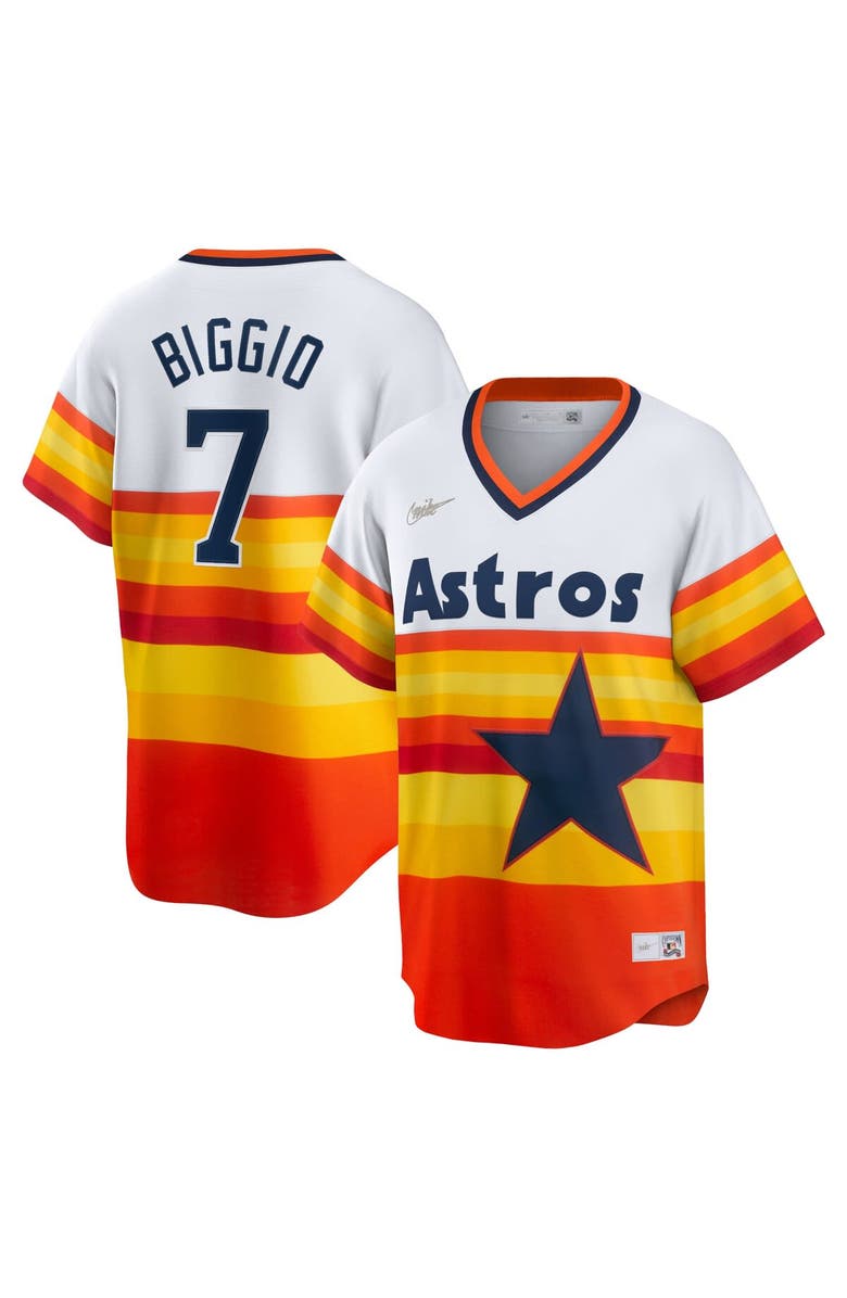Nike Men's Nike Craig Biggio White Houston Astros Home Cooperstown Collection Player Jersey, Main, color, White