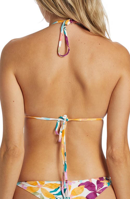 Shop Billabong Playa Del Sol Slider Triangle Bikini Top In Purple Multi