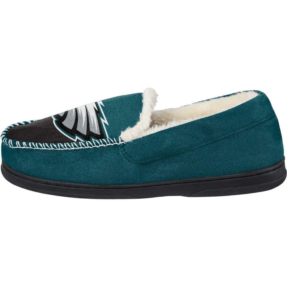 FOCO Men's FOCO Philadelphia Eagles Colorblock Moccasin Slippers, Alternate, color, 