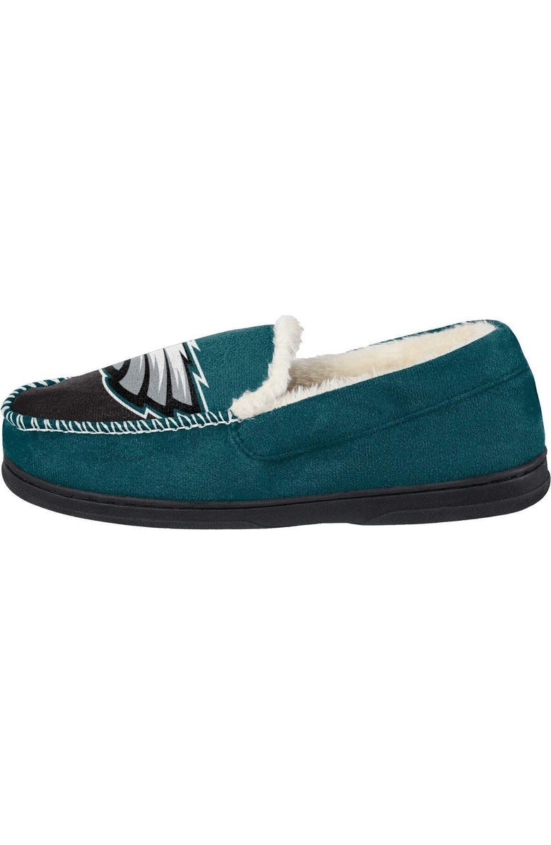 FOCO Men's FOCO Philadelphia Eagles Colorblock Moccasin Slippers, Alternate, color,