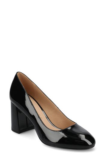 Journee Collection Seraphina Pump In Patent/black
