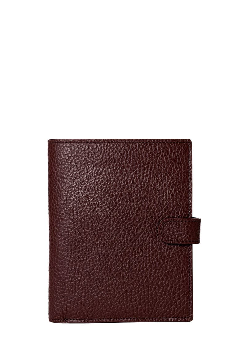 Upcycled Italian Leather Passport Wallet, Main, color, Burgundy