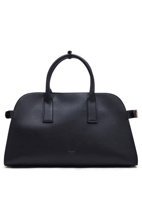 Anne Klein Large Curved Satchel In Black