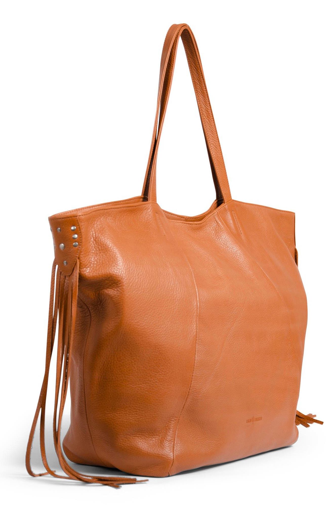 DAY & MOOD DAY AND MOOD Lia Fringe Trim Tote Bag, Alternate, color, 