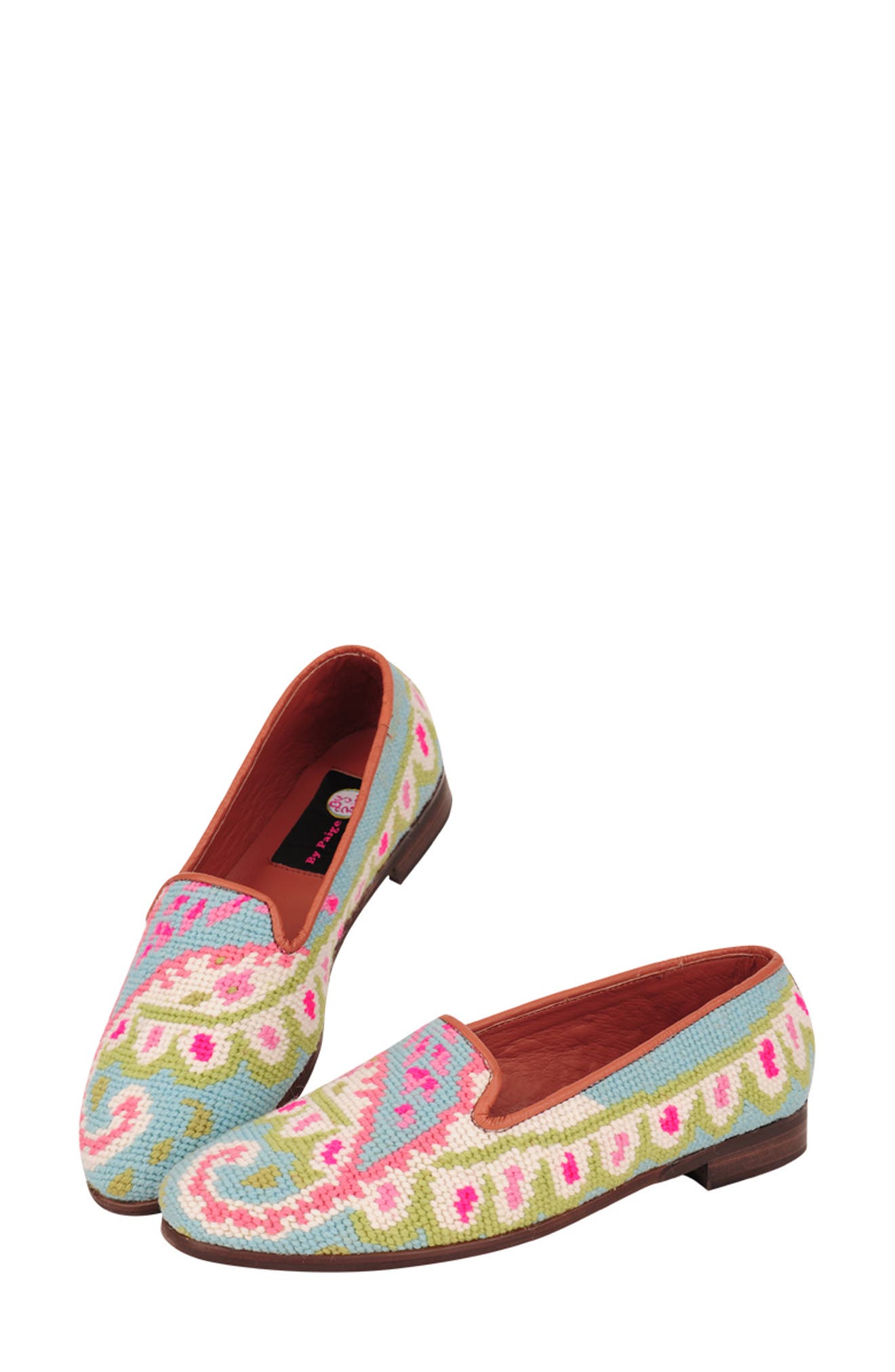 ByPaige BY PAIGE Needlepoint Paisley Flat, Alternate, color, Preppy Paisley