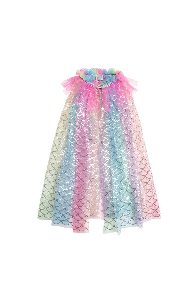 Sweet Wink Rainbow Mermaid Cape, Main, color, Multicolor