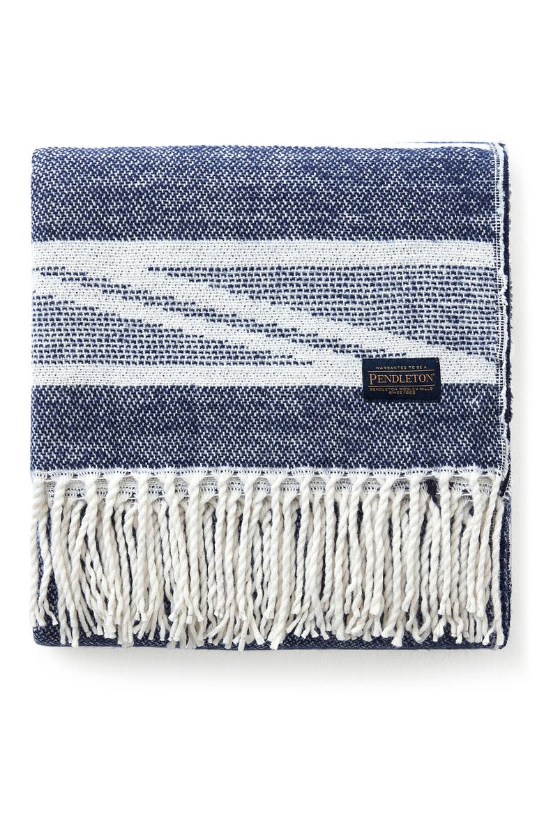 Rio Canyon Fringe Throw Blanket, Main, color, BLUE