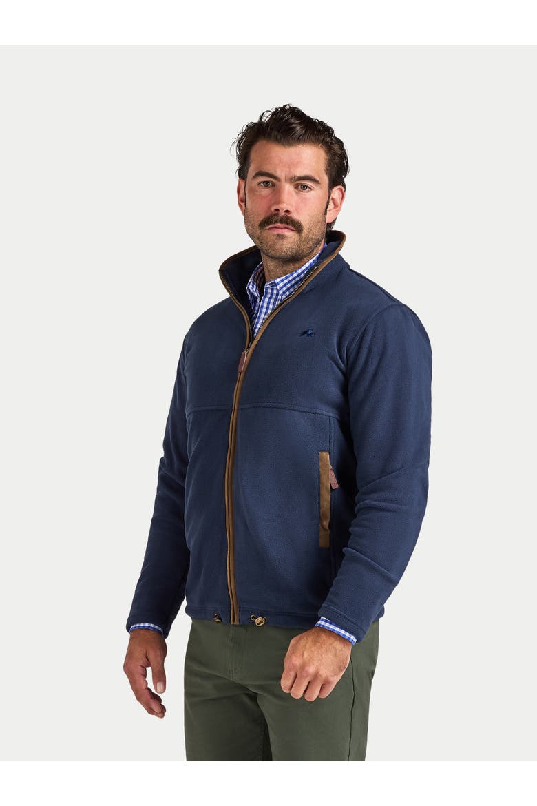 Fleece Zip Through Jacket, Main, color, Navy