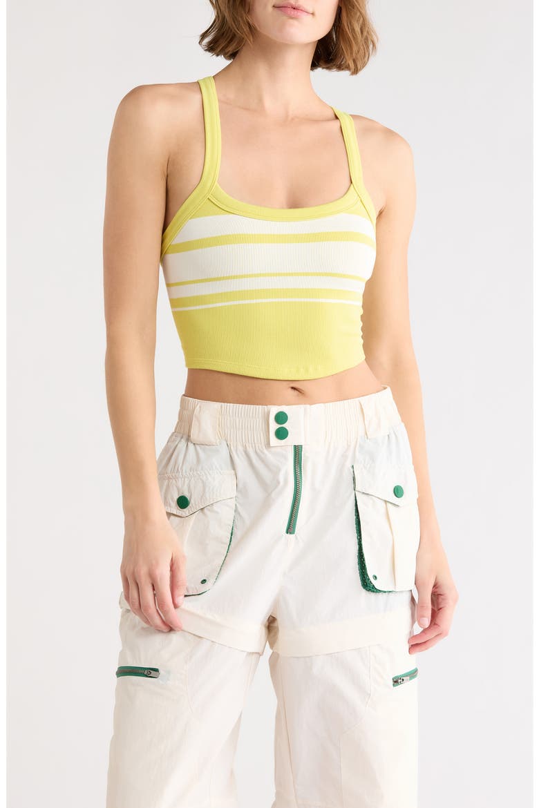 FP Movement All Clear Stripe Camisole, Main, color, CHARTREUSE