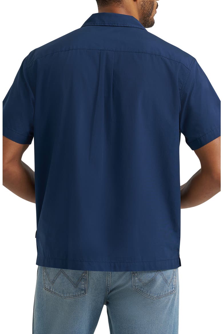 Embroidered Camp Shirt, Alternate, color, NAVY FLORAL