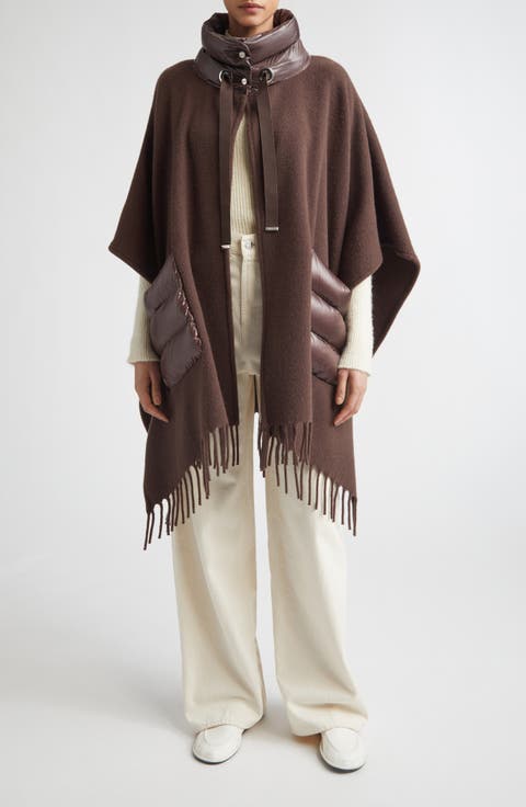 Mixed Media Fringe Trim Poncho