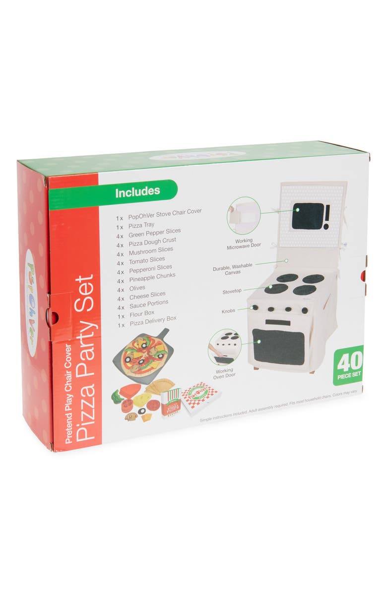 PopOhVer Pizza Party Play Set, Alternate, color, Brown