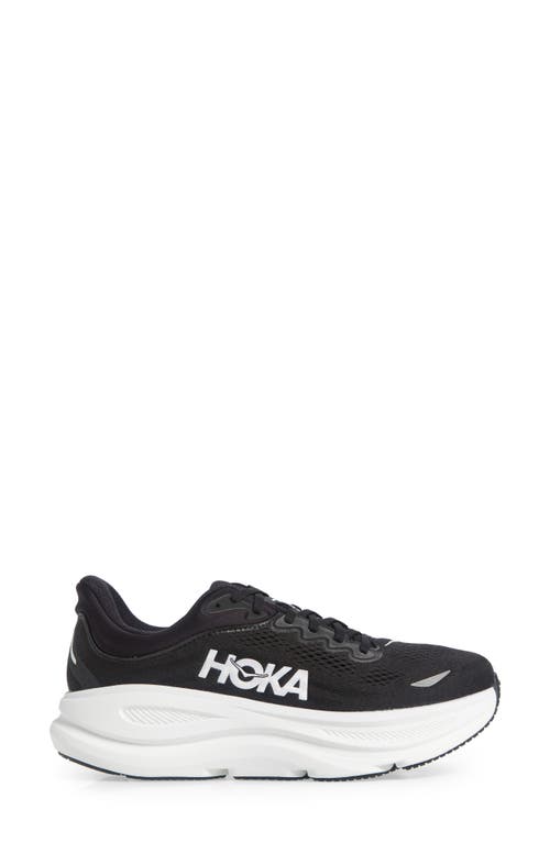 Hoka Bondi 9 Running Shoe In Black/white