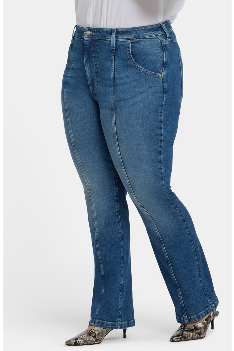 Billie Seamed High Waist Mini Bootcut Jeans, Alternate, color, ROMANTIC INDIGO