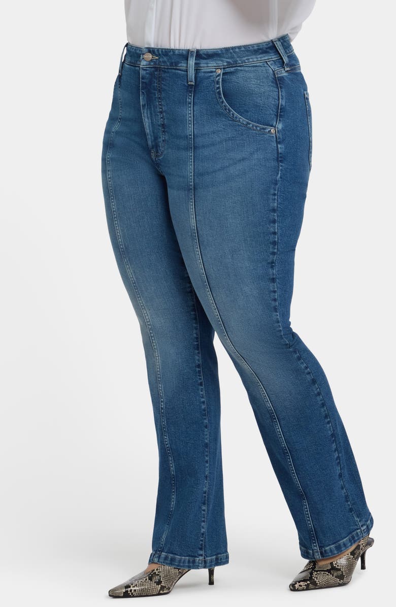 NYDJ Billie Seamed High Waist Mini Bootcut Jeans, Alternate, color, Romantic Indigo