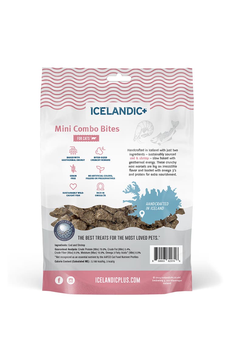 ICELANDIC+ Mini Combo Bites Cod & Shrimp, 1.7oz Bag, Alternate, color, Brown