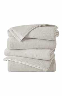 Woven & Weft Cotton 4-Pack Textured Bath Towels