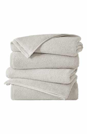 Woven & Weft Cotton 4-Pack Textured Bath Towels