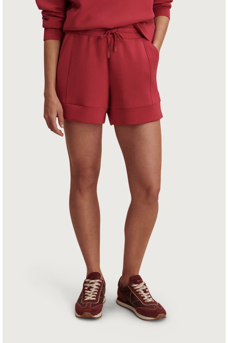 Atrium High Waist Shorts, Main, color, RICH RASPBERRY