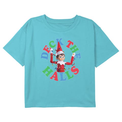 Girl's The Elf on the Shelf Deck the Halls Christmas Lights  Graphic T-Shirt