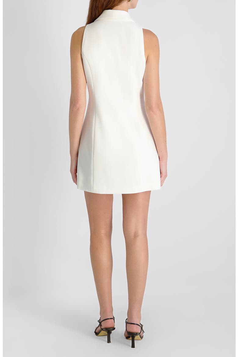 double breasted padded shoulder mini blazer dress Velvet Double Breasted Padded Shoulder Mini Blazer Dress